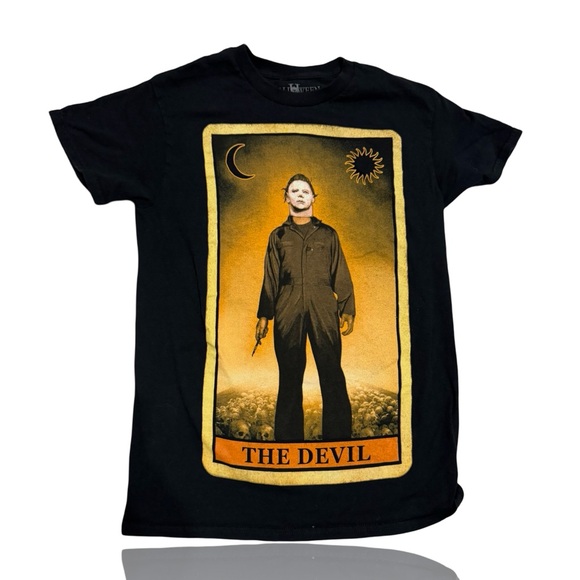 Halloween 2 by Rock Rebel T-Shirt: Michael Meyers Tarot Card Horror Tee: Small - Picture 1 of 3